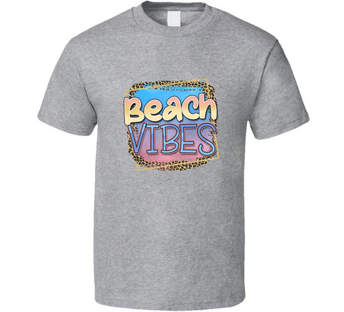 Beach Vibes Novelty Tropical Summertime T Shirt