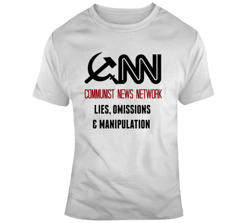 Cnn Communist News Network T Shirt Fake News Media Novelty Clothing Maga Tee