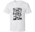 All I Need Are Books And Wine Tshirt Hilarious Reading Tee For Avid Readerst T Shirt