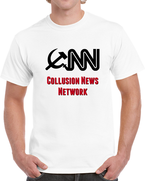 Cnn Collusion News Network Political T Shirt Fake News Unisex Tee Novelty Gift