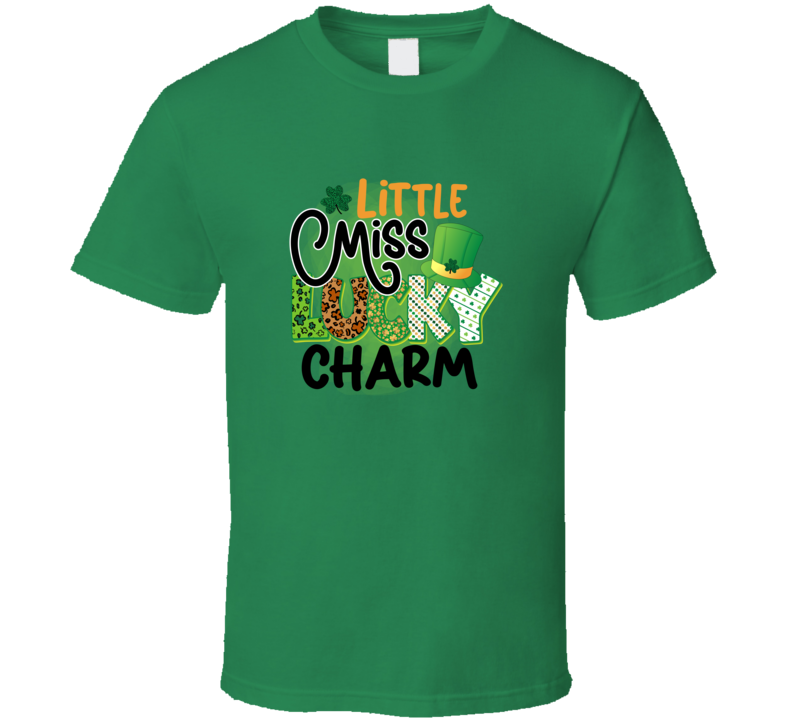 Little Miss Lucky Charm T-shirt St Patricks Day Cute Fun Cool Tee Gift T Shirt