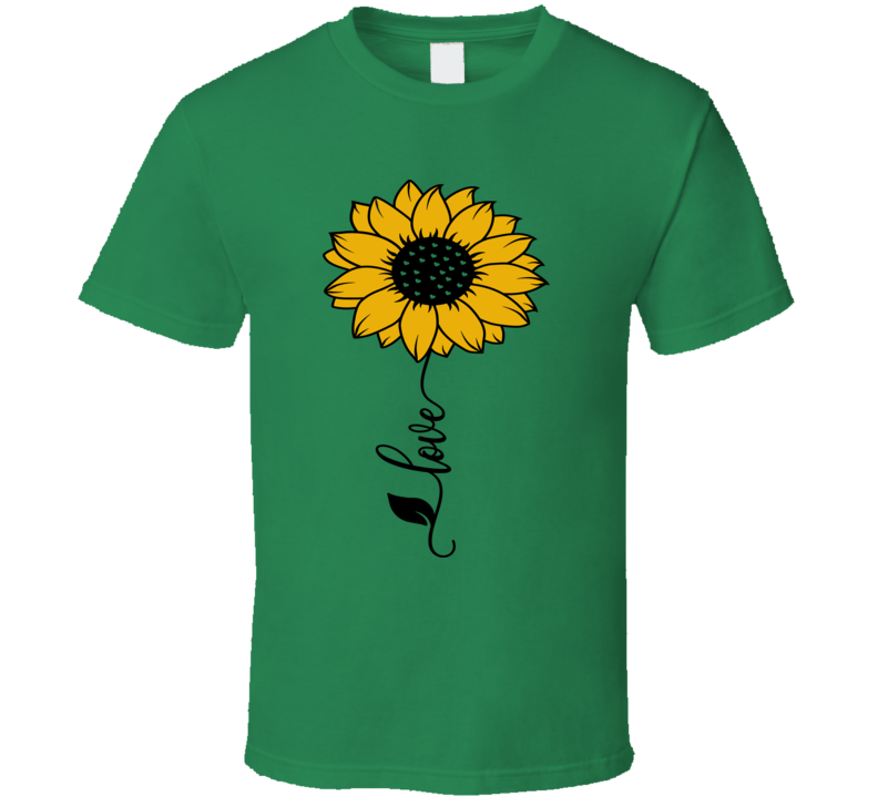 Colorful Radiant Love Sunflower-inspired Tee Golden Tshirt Novelty Gift T Shirt