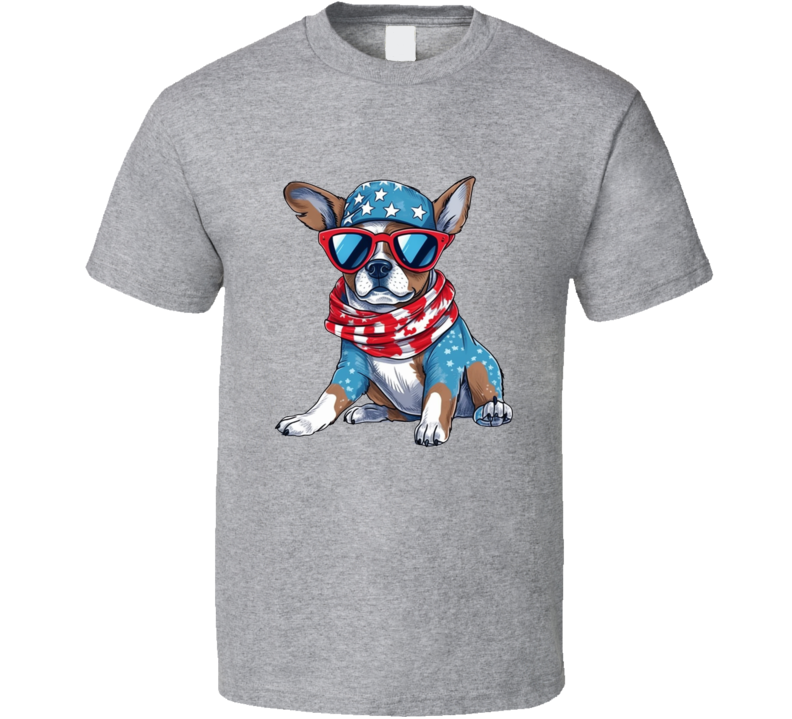 Proud Patriotic Dog Tee Usa Pride Tshirt July 4th T Shirt