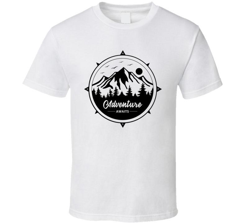 Adventure Awaits Camping Tee Cool Tshirt For Outdoor Enthusiasts T Shirt