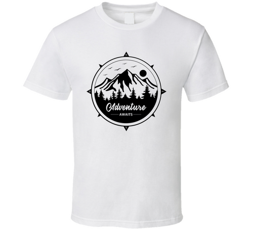 Adventure Awaits Camping Tee Cool Tshirt For Outdoor Enthusiasts T Shirt