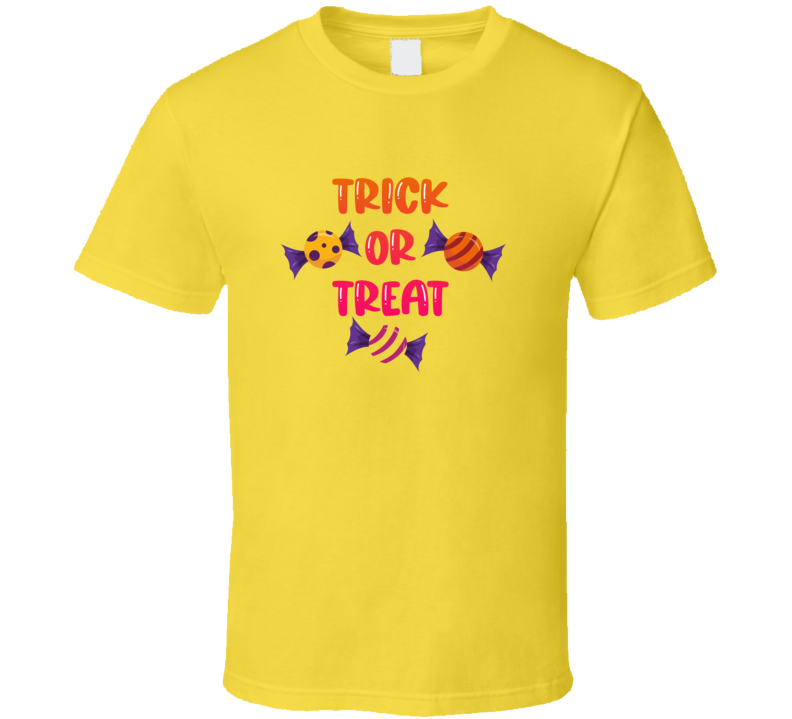 Trick Or Treat Halloween Candy Tee Cool Fall Holiday Treat Novelty T Shirt