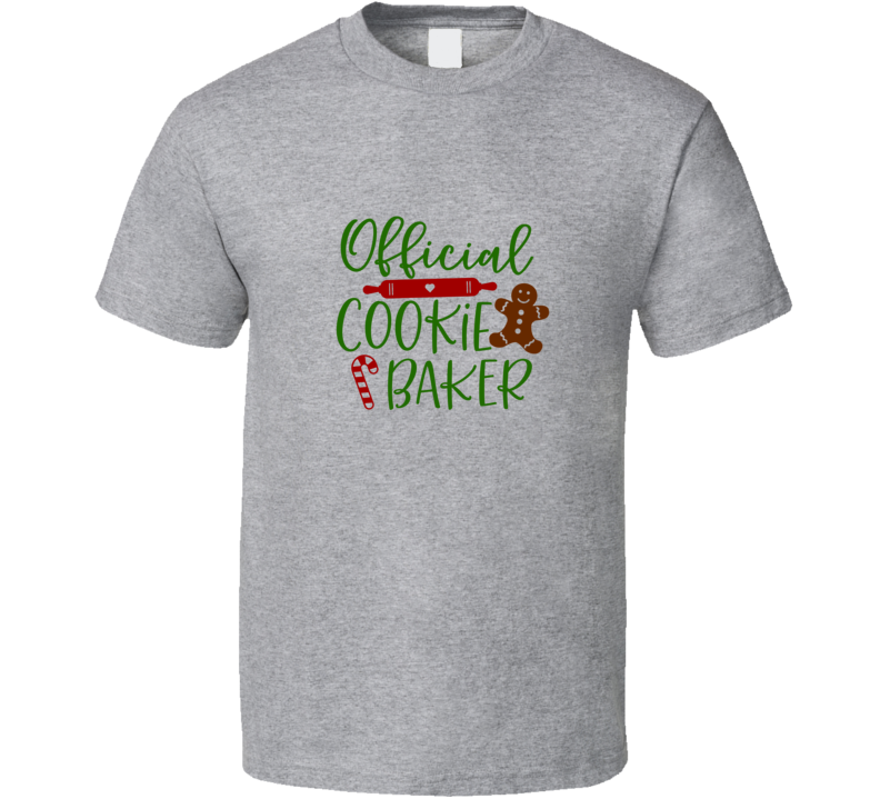 Official Cookie Baker Christmas Tee Holiday Tshirt Great Yuletide T Shirt