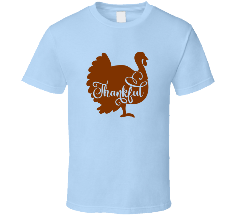 Turkey Thankful Cutout Tee Cool Fall Holiday Autumn Novelty Thanksgiving T Shirt