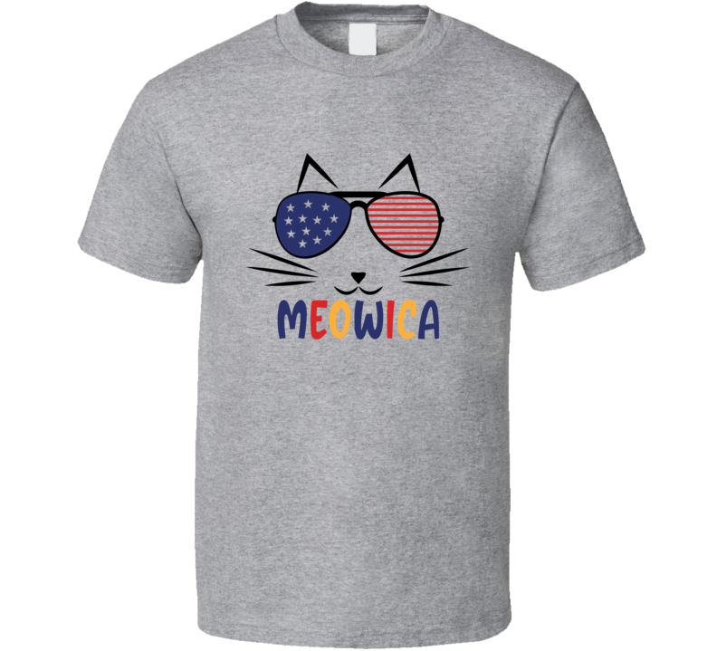 Meowica Tee Usa Pride Tshirt July 4th T Shirt