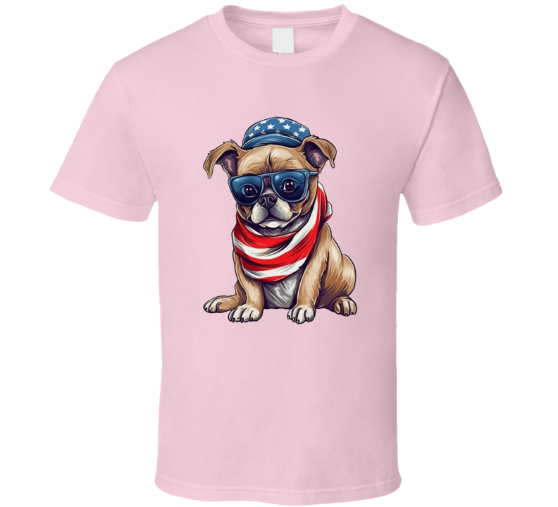 Usa Patriotic Dog Tee Freedom Pride Tshirt July 4th T Shirt