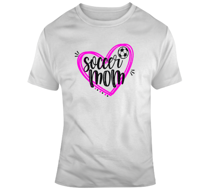 Soccer Mom Heart Fancy Glam Novelty Fashion Gift Sports Tee For Mother T Shirt