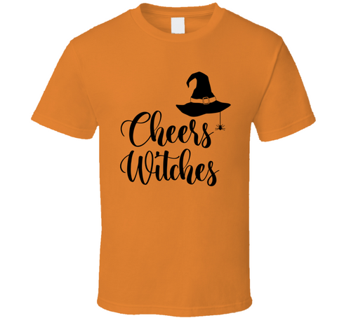 Cheers Witches Halloween Party Tee Cool Fall T-shirt Holiday Funny Novelty T Shirt