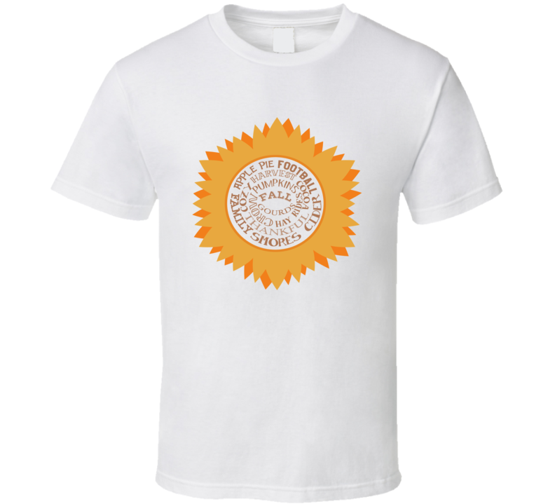 Autumn Delights Sunflower Tee Cool Fall Holiday Autumn Novelty T Shirt