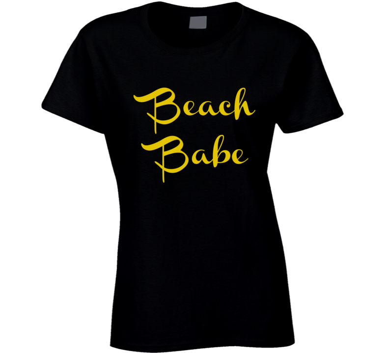 Beach Babe Womens Fitted T-Shirt Novelty Glam Fashion Clothing Sexy Gift T Shirt