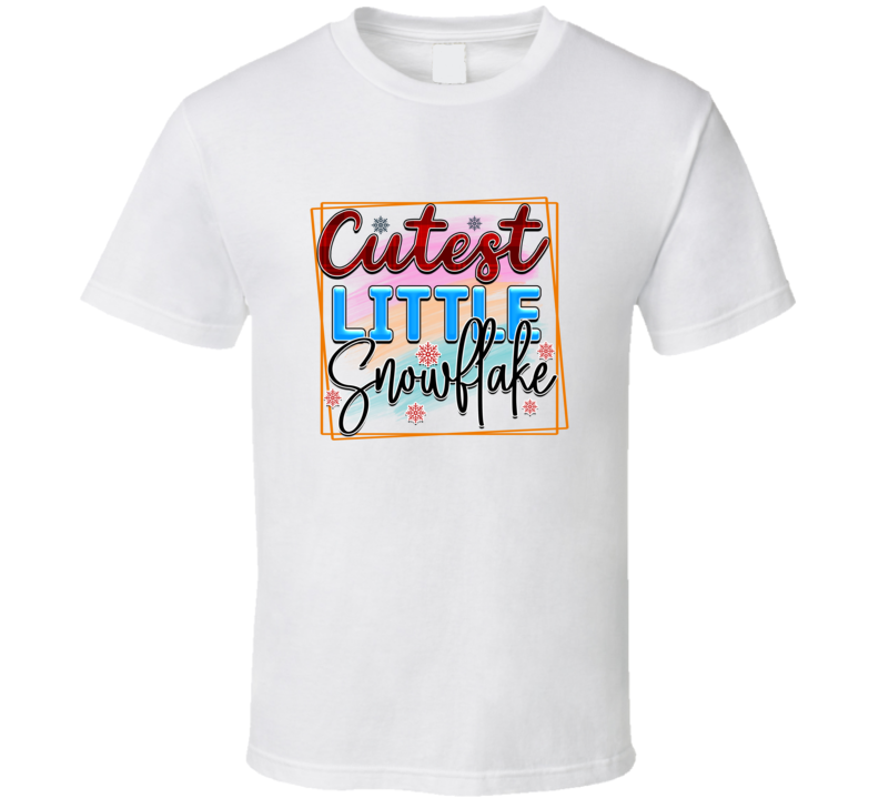 Cutest Little Snowflake Tee Cool Fall T-shirt Winter Season Novelty T Shirt