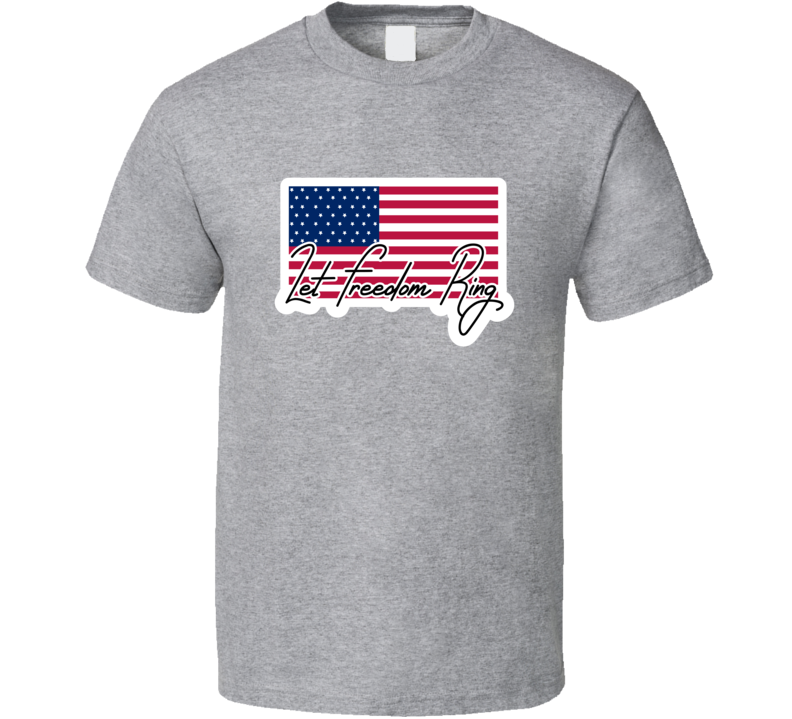 Let Freedom Ring Patriotic Tee Usa Pride Tshirt American Flag T Shirt