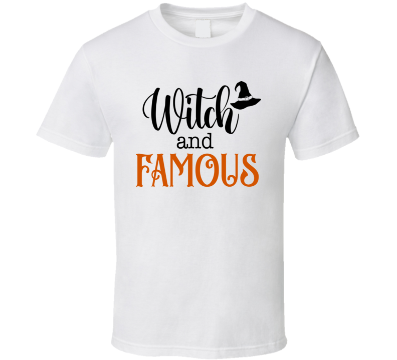 Witch And Famous Cool Halloween Tee Cool Fall T-shirt Holiday Novelty T Shirt